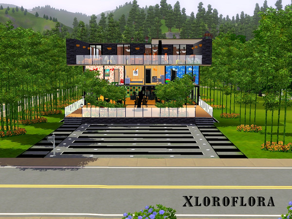 Sims 3 — Modern Villa by xloroflora — the bathrooms are 7 :)