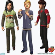 Sims 2 — evi2s recoloring sims2sisters by evi — A set for casual clothes for boys