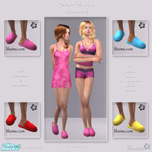 Sims 2 — Simple Slippers ~ Female Accessories (requested) by sosliliom — Simple slippers accessories for children &