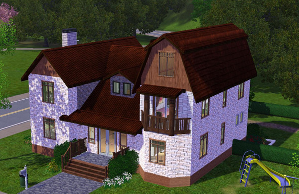 Sims 3 — Townhouse by Sandun — This townhouse had enough room for a large family. There are three bedrooms, a nursery and
