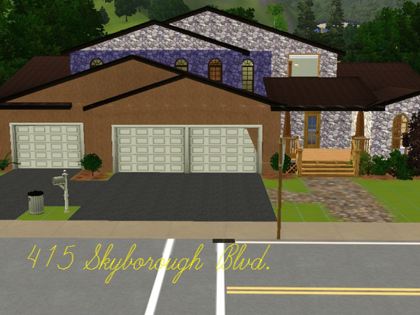 Sims 3 — 415 Skyborough Blvd by Bradof96 — 105,188. 6 Bedrooms! 4 bathrooms. gourmet kitchen! two stoves! HUGE livingroom