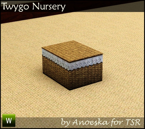 Sims 3 — Twygo Basket by AnoeskaB — Decorative basket, part of the Twygo Nursery. TSRAA.
