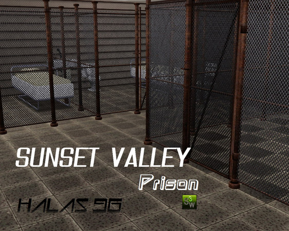 Sims 3 — Sunser Valley PRISON by halas96 — Prison for very bad Sims with 6 cells and free-time room with showers.