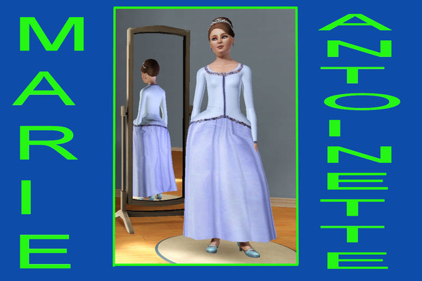 Sims 3 — MarieAntoinette by makreel — this set contains the top and the skirt if you use the skirt it also wil cover the