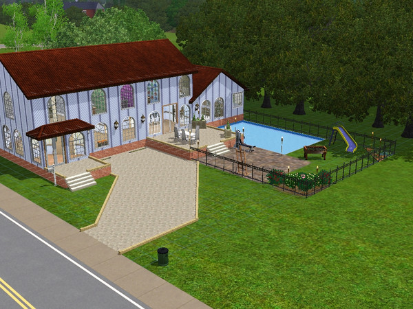 Sims 3 — Barn Conversion by confused_claire — 4bed barn conversion, ideal for a growing family. With large kitchen/diner,