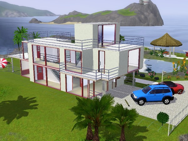 Sims 3 — 1 Sea Front Road by drib_ydal — Completely decorated fully detached Villa having 3 bedrooms, car port, gazebo,