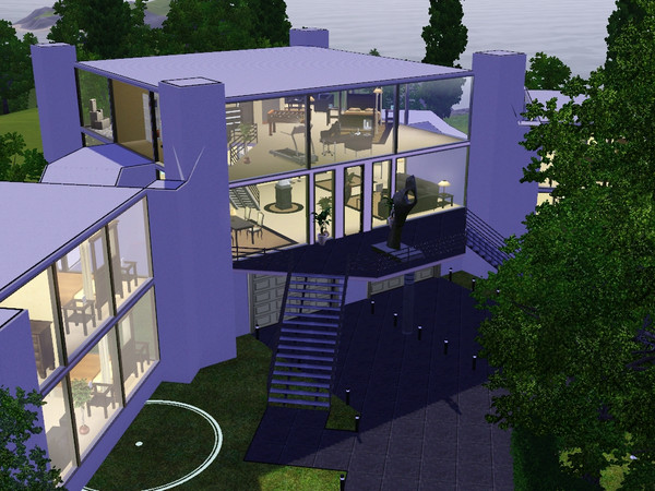 Sims 3 — Day and Night by McMicky — 7 Bed, 4 bath, Garage space for 3, Basment. This Large mansion is set within a small