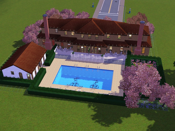 Sims 3 — Toff Manor by McMicky — 4 bed, 2 Bath, Underground garage space for 3 cars, Pool with pool house. This Beautiful