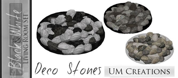 Sims 3 — UM Deco Stones by UM_Creations — Modern decoration for your rooms. Two variations, one recolorable part and
