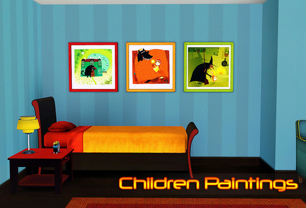Sims 3 — Children Paintings by bunnshee — Set of children paintings, enjoy it. (: