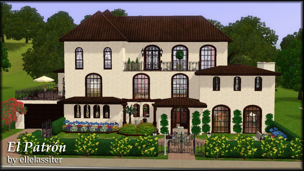 Sims 3 — El Patron by ellelassiter — Inspired by the Hacienda Luxury Set, El Patron is the perfect home for Sims who long
