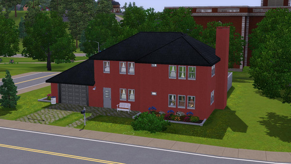 Sims 3 — Redly - 4br, 1.5ba by Flexina — A family home with kitchen, dining, living, office and two gamerooms. Cute