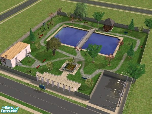 Sims 2 — Herastrau Park by verdeata — It\'s a beautiful park with a lot of trees,a lake and a parking lot.