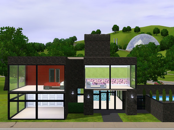 Sims 3 — Mroz Lane by skagrl7250 — 2 bedrooms, 2 bathrooms, living room, family room, office, pool. 