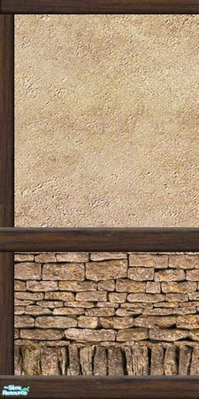 Sims 2 — grks brick-stucco walls - left by greeksim — Part of a set of 6 external walls which match each other and give