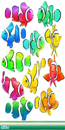 Sims 2 — fluro nemo by skinflin — bright fluro nemo's..mind boggling ...
