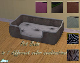 Sims 2 — Pet Beds by Sophel21 — pet beds in 7 different color combinations/textures. So your small and big sweethearts