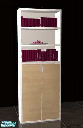 Sims 2 — Apartement La Vie Study - Bookcase01 by Sasilia — 