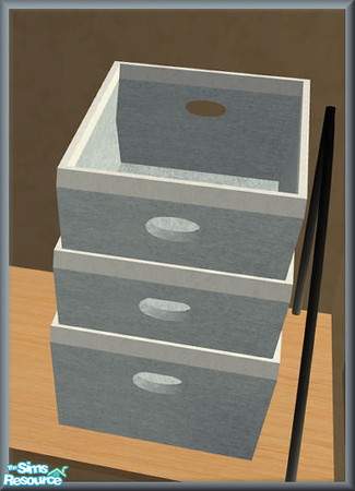 Sims 2 — NK STUD Items Lt Blue Stackable Basket by MoMama — A stackable blue basket with a lighter rim.