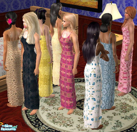 Sims 2 — Long Nightgowns by Caryl — Requires my mesh