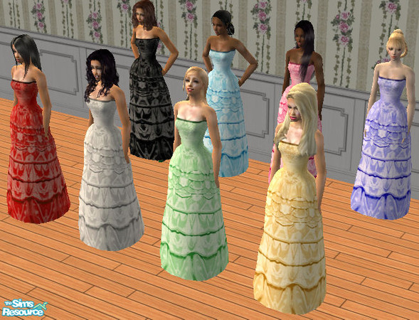 Sims 2 — Sarah Gowns by Caryl — Requires mesh by me
