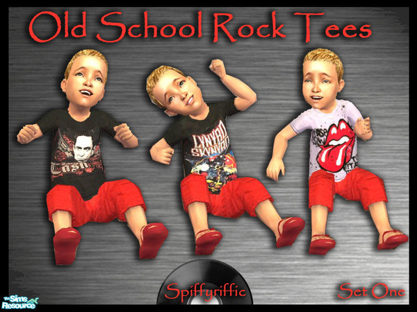 Sims 2 — Old School Rock Collection 1 by spiffyriffic — Let your toddler boys show their appreciation for your favorite
