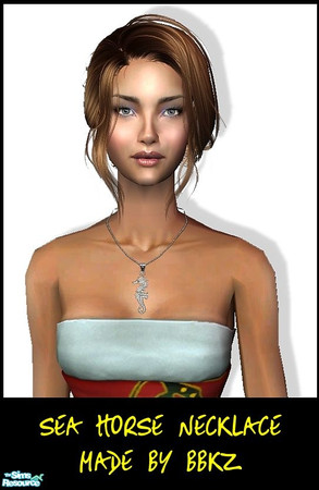 Sims 2 — Sea Horse Necklace by BBKZ — No EP required. FREE mesh by Lianaa needed. Enjoy! :-)