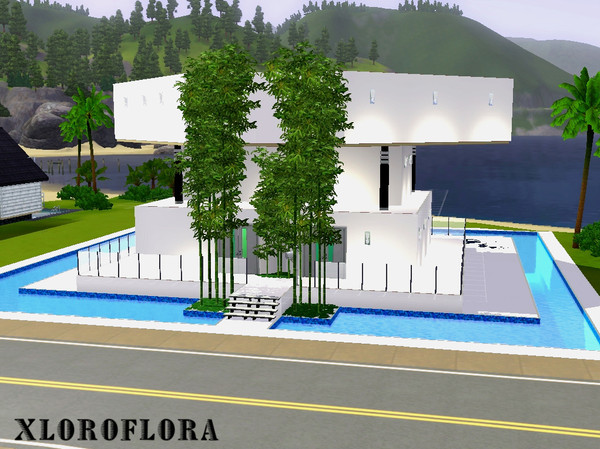 Sims 3 — white by xloroflora — a small mistake at the pool but you can fix it
