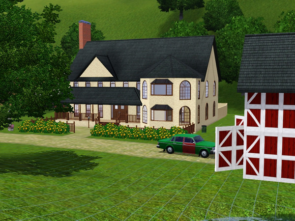 Sims 3 — Farmhouse from the barn by Tomino1801 — Farmhouse from the barn is located in the beautiful hills and forests