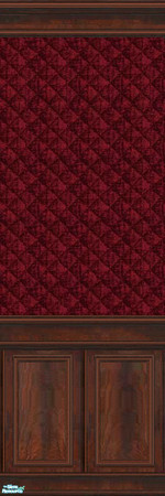 Sims 2 — jsf2Mahogany10Quilted by jsf — Newly revised and better proportioned mahogany panels hold a dark red, quilted