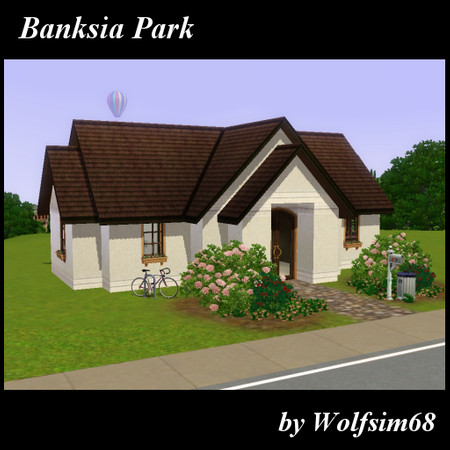 Sims 3 — Banksia Park by Wolfsim68 — Another quaint home for a sim who's just starting out. It's fully furnished with a