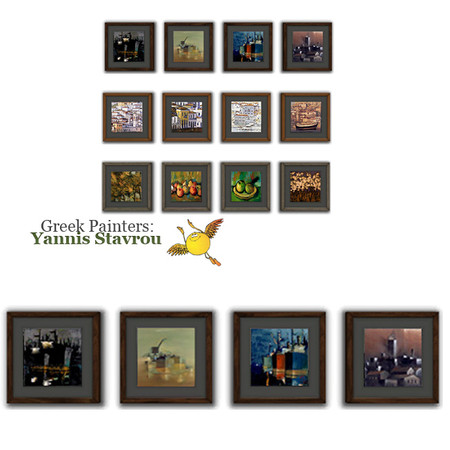 Sims 3 — STAVROU2 by evi — Part of a set of 3 modern paintings by the Greek painter Yiannis Stavrou