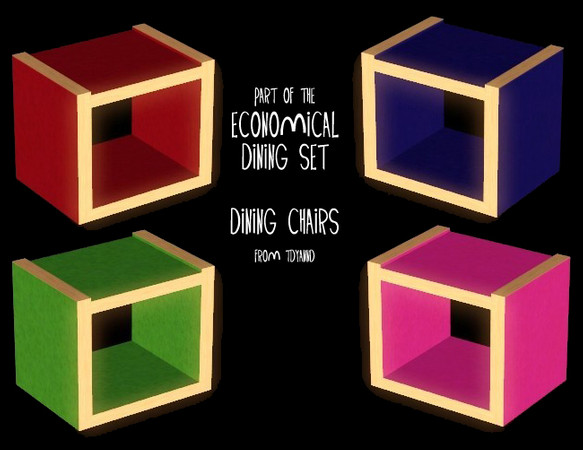 Sims 3 — Economical Dining Set Dining Chair by tdyannd — by tdyannd for TSR