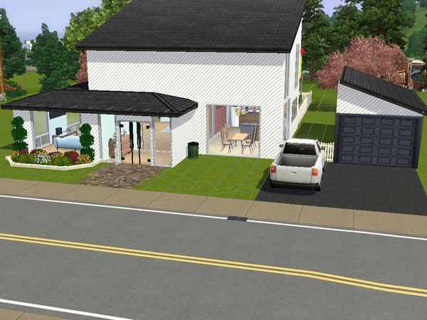 Sims 3 — Summer House by confused_claire — This is a gorgeous airy family house. With 3 bedrooms, 2 bathrooms, open plan