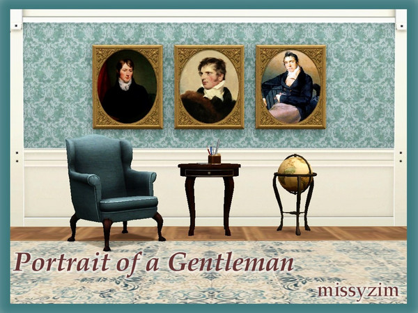 Sims 3 — Portrait of a Gentleman by missyzim — A collection of gentlemens' portraits from the regency era. This is one