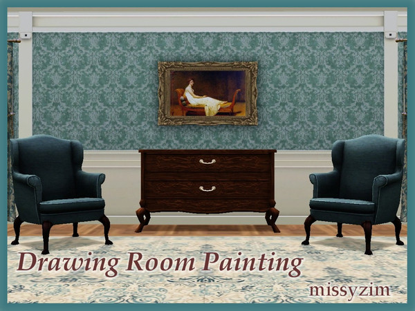 Sims 3 — Drawing Room Painting by missyzim — A collection of paintings from the regency era. This is one painting with 10