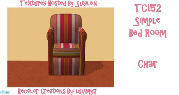 Sims 2 — TC152 Chair by luvmy7 — A nice and simple bed room recolored using TC152 by Susilein. The rug mesh is by