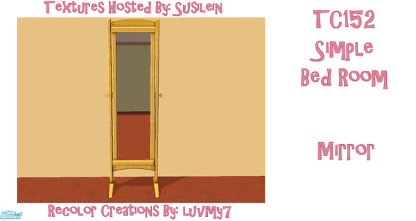 Sims 2 — TC152 Mirror by luvmy7 — A nice and simple bed room recolored using TC152 by Susilein. The rug mesh is by