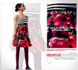 Sims 3 — Trendy floral dress by RainSparkle — New, floral dress with black and white stripes. Bring some trendy dress for