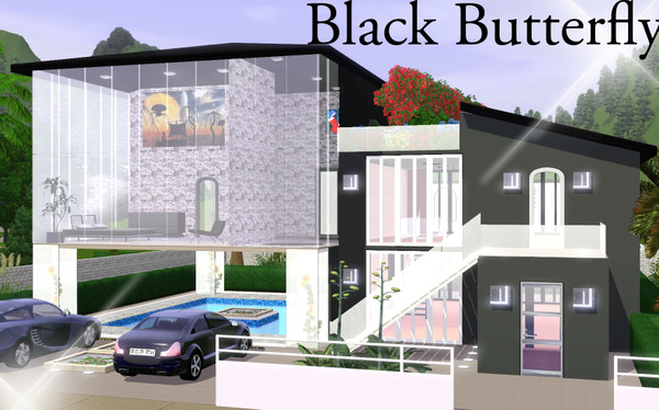 Sims 3 — Black Butterfly by TSR Archive — Black Butterfly Special Thanks: MTS (glasswindow and roof) Blackypanther