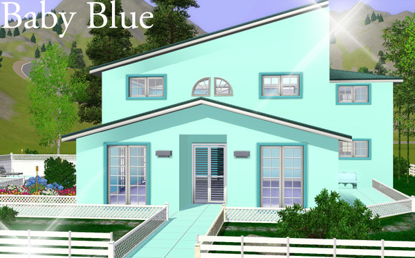 Sims 3 — Baby Blue by TSR Archive — Baby Blue Special Thanks: MTS (Roof) Simslulamai (Fence) TSR (windows)