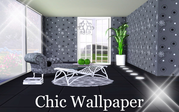 Sims 3 — Chic Wallpaper by TSR Archive — Pattern by Pralinesims for TSR