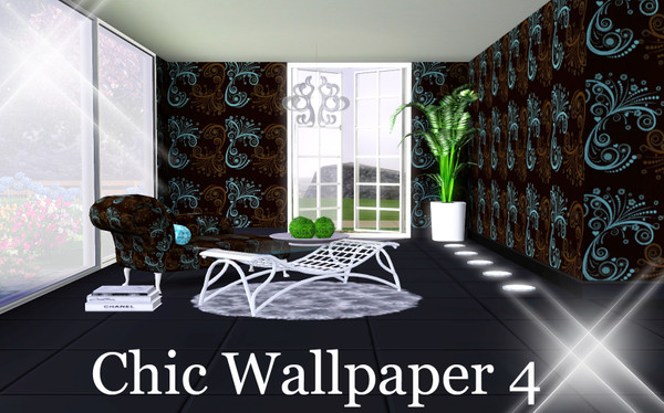 Sims 3 — Chic Wallpaper 4 by TSR Archive — Pattern by Pralinesims for TSR