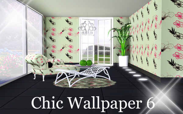 Sims 3 — Chic Wallpaper 6 by TSR Archive — Pattern by Pralinesims for TSR