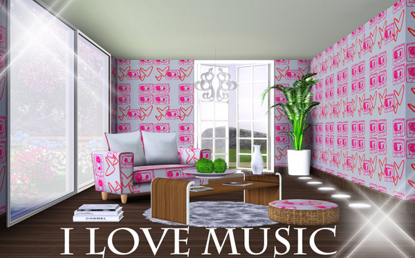 Sims 3 — I LOVE MUSIC by TSR Archive — Pattern By Pralinesims for TSR