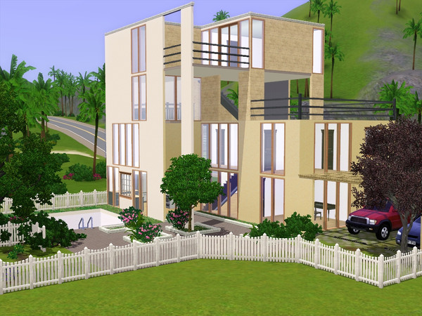 Sims 3 — Modern Loft by PedDda — Loft is not furnished...i just put some basegame-funiture in to show you the floor plan.