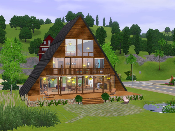 Sims 3 — A Frame (small) by SuZ1101 — Love the simple life? Want a get away cabin with pizazz? something different? Well
