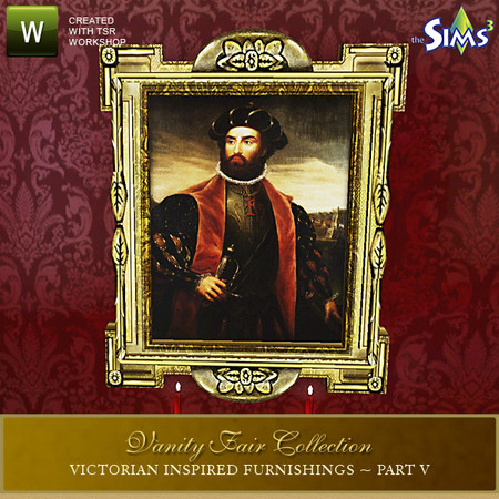 Sims 3 — Vanity Fair  Explorer Portrait by Cashcraft — Vasco da Gama, wikimedia commons, public domain, created by