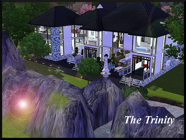 Sims 3 — The Trinity by oldmember_cava_no — Modern house with conservatory and two storey. This house has many small