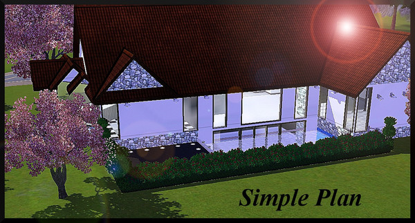 Sims 3 — Simple Plan by oldmember_cava_no — A easy house for a beginner or a family with just one or two persons. 